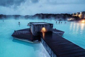 Geothermal spa at Blue Lagoon in Reykjavik, Iceland