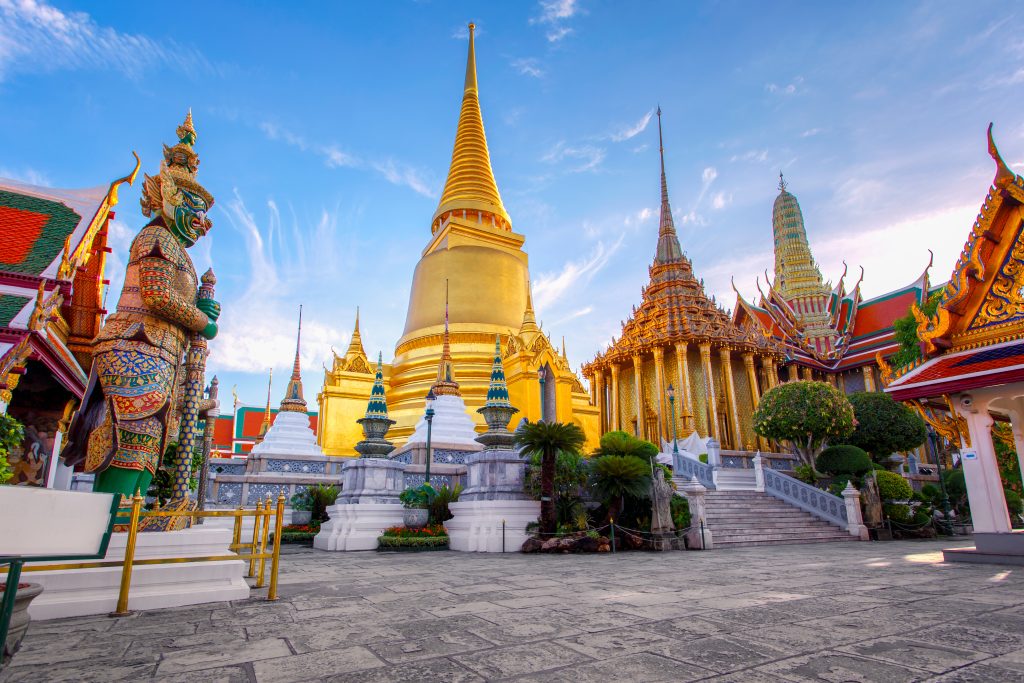 A temple in Bangkok, Thailand - one of the cheapest destinations to fly to from Australia for a cheap holiday.